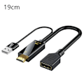 Miniatyrbild 4 av 11: 1x HDMI till DisplayPort-kabel 19 cm/1,8 m blackB 1.8m