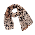 Miniatyrbild 4 av 11: Dam Kvinnor Leopard Tryckt Mjukt Chiffon Sjal Halsduk Lång Wr gray B