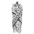 Miniatyrbild 9 av 11: Magisk Tatuering Full Arm Tillfällig Tatuering Unisex Design Vattentät TQB-285 480*170mm