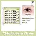 Miniatyrbild 1 av 11: UWN tolv stjärnbilder limfria lösögonfransar simulerade X7 Double pointed wheat ear One size