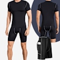 Miniatyrbild 4 av 11: Herrkläder Athletic Fitness Byxor Kompressionskorta Byxor Fickor Med black XXL