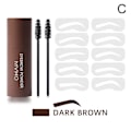 Miniatyrbild 1 av 11: Ögonbrynsstämpel Stencil Kit Enkelt Steg Formning Brynpuder Makeup Wi 3 # dark brown set