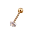 Miniatyrbild 7 av 11: Glamourösa Kristallstenar Stud Örhänge Titanstål Kroppspiercing Silver 6mm