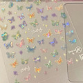 Miniatyrbild 1 av 11: Shell Light Fjärils Nagelstickers Japanska Fjärilsvingar Romantiska Fjärils Nagelstickers 1st style 2 1pcs