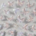 Miniatyrbild 1 av 11: Shell Light Fjärils Nagelstickers Japanska Fjärilsvingar Romantiska Fjärils Nagelstickers 1st style 1 1pcs