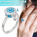 Miniatyrbild 6 av 11: Silver Retro Ring Ångestlindringsring Justerbar Roterande G.V5 Ring Fidget X9S2
