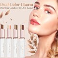 Miniatyrbild 7 av 11: Tvåfärgade ögonskuggepinnar Gradient Ögon Gradient Matt Skugga 1# peach makeup 2g