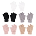 Miniatyrbild 5 av 11: 2x Mink Sammet Tjocka Handskar Fluffiga Päls Helfingerhandskar Vantar Varma Gl`AU. Gray One size