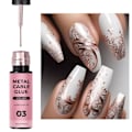 Miniatyrbild 10 av 11: Nagelkonst Metall Draglinje Lim Krok Kant Färglim Metallim white 5ml