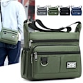 Miniatyrbild 4 av 11: 2025 Ny herrväska Stor Kapacitet Casual Business Herr Multi Enkellager K9B5 Green One size