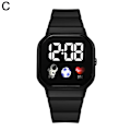 Miniatyrbild 1 av 11: Klocka för män Digital barnklocka LED Armbandsur Sportklockor A Black One size