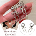 Miniatyrbild 5 av 11: TPALPKT Rosettkedja Clip-on Öronmanschett Band Estetik Öronklämma 1 pc right One size