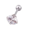 Miniatyrbild 8 av 11: Glamourösa Kristallstenar Stud Örhänge Titanstål Kroppspiercing Silver 5mm