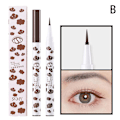 Miniatyrbild 11 av 11: Eyeliner Penna Snabbtorkande Svettsäker Icke-utsmetande Långvarig 02 # brown One size