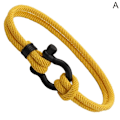 Miniatyrbild 1 av 11: XCSM Herrar Nautisk Repflätad Armband med Spänne för Män Kvinnor yellow One-size