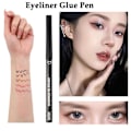 Miniatyrbild 6 av 11: 6-färgad slät vattentät eyeliner lim penna anti-svett inte lätt 05 # grape purple 0.3g