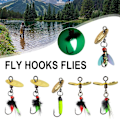 Miniatyrbild 3 av 11: Flugkrokar Flugor Insektsbeten Bete Flugfiske Lockbete Paljetter A 1size