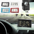 Miniatyrbild 4 av 11: Digital klocka till bilens instrumentbräda, Bilklocka, med stor LCD-skärm Black One size