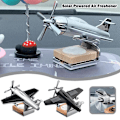 Miniatyrbild 3 av 11: Bilinstrumentbräda Flygplansdekoration Solcellsdriven Luftfräschare Diffuser Aromaterapi Black 1pcs