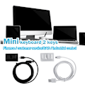 Miniatyrbild 4 av 11: Kopiera och Klistra in 2 Tangenters Tangentbord RGB För Programmeringsspel Gaming Rhythm F9R1 white red switch