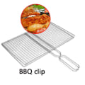 Miniatyrbild 8 av 11: Grillgaller i stål, nät, för fisk, grilltillbehör silverA M