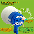Miniatyrbild 7 av 11: Inspelbar Mini Högtalare Med Musik Handhållen Megafon Röstförvrängare T S1P9 Red One size
