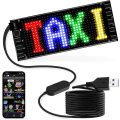Miniatyrbillede 1 af 5: Mini Led Car Sign, 6,7'x2,76'fleksibel Led Matrix Panel Usb 5v Bluetooth Application Control Diy Programmerbar Scrolling Led Sign Til Bilfest Bryllup