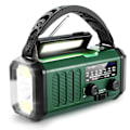 Miniatyrbilde 1 av 6: Nødradio med sveiv, 10000mAh Nødradio, Solradio AM/FM Værradio, USB Type-C-lading, Lommelykt og LED-leselys