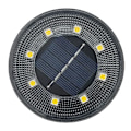 Miniatyrbillede 1 af 6: Solcelledrevne gulvhvide lys med 8 LED'er, til udendørs brug, solcelledrevne vandtætte sollamper til have, græsplæne, sti, terrasse, indkørsel 1PCS