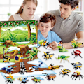 Miniatyrbild 4 av 4: Julkalender med Byggklossar 2024 för Barn - Djur, Insekter, DIY Byggstenar, Modellräknedagar, Julgåva GL-29