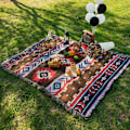 Miniatyrbillede 4 af 6: Navajo tæppe aztekisk tæppe til sofa seng egnet til udendørs camping strand picnic rejse 82x35 tommer
