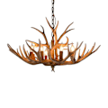Pikkukuva 1 / 5: 6 Antlers Resin kattokruunulamppu 220v E14 polttimo
