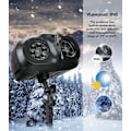 Miniatyrbild 2 av 5: JULKLAPPS-Snöflingsprojektor för Utomhus, 180° Rotation, Bästa Julprojektor för Utomhusgård och Hus