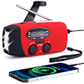 Miniatyrbillede 1 af 5: Nødradio med håndsving, vejrradio med 3 superlyse LED-lommelygter, powerbank og SOS-alarm
