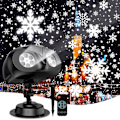 Miniatyrbild 1 av 5: JULKLAPPS-Snöflingsprojektor för Utomhus, 180° Rotation, Bästa Julprojektor för Utomhusgård och Hus
