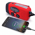 Miniatyrbillede 2 af 5: Nødradio med håndsving, vejrradio med 3 superlyse LED-lommelygter, powerbank og SOS-alarm