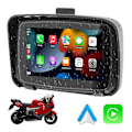 Miniatyrbillede 1 af 5: Bærbar GPS-navigation til motorcykel Vandtæt Carplay-skærm Motorcykel Trådløs Android Auto Ipx7 Gps-skærmnavigator GPS Navigator