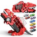 Miniatyrbilde 1 av 5: Dinosaur Ultimate Hauler Sporbilbane for Gutter, Transformerer til Trampende Dinosaur med Sporbilbane Ultimate Transporter Hauler Barnleker