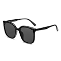 Miniatyrbillede 1 af 5: Oversized polariserede solbriller til kvinder og mænd TR90 spejlede over briller Cat Eye Driver Goggles balck