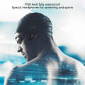 Pikkukuva 3 / 5: Bone Conduction -nappikuulokkeet uima Bluetooth 5.1 -kuulokkeet Open-Ear Bluetooth Bone Conduction -urheilukuulokkeet mustat black