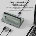Miniatyrbild 3 av 6: 11 i 1 dockningsstation RJ45 nätverksport typ C USB 3.0 HUB Adapter HDTV dockning