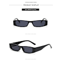 Pikkukuva 5 / 5: Vintage Square Pienet Aurinkolasit Cateye Naiset Aurinkolasit Silmälasit UV400 matte black& matte red
