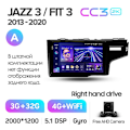 Pikkukuva 1 / 5: Cc3 2k Honda Jazz 3 2015 - 2020 Fit 3 Gp Gk 2013 - 2020 Oikea kuljettaja Autoradio Multimedia Videosoitin Navigointi Stereo Gps Android 10 No 2d 13Fit 2K 32G R-A