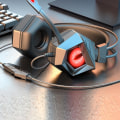 Miniatyrbillede 3 af 4: Kablet Gaming Headset Hovedmonterede høretelefoner Gaming Headset til PC Computer-Style 3