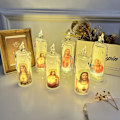 Miniatyrbild 3 av 5: 4-pack LED Ljusstake Jesus LED Ljus Jul Påsk LED Bordlampa (med Bas)