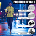 Miniatyrbilde 2 av 5: 2 stk. LED-armbånd, oppladbare, 3 lysmoduser, lysarmbånd, vanntett lysarmbånd, lysstripe for jogging, nattløping