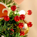 Miniatyrbild 3 av 5: Miniatyr Julgran med Ljus 17.71 Tum Konstgjord Julgran med Julgranskulor för Hem Kontor Inomhus Dekoration Semesterfest Presenter C