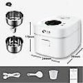 Miniatyrbilde 5 av 5: Mini riskoker smart reservasjon multifunksjonell husholdning 3L riskoker, hvit