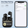 Miniatyrbild 2 av 4: Bluetooth hörlurar, Bluetooth 5.1 Trådlösa hörlurar med LED- power , Trådlösa hörlurar med mikrofon, för Iphone Android black