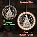 Pikkukuva 3 / 7: Jouluikkunavalaisin koristeet, 2,6 m LED jouluikkunan riippuva valaistuskoristeet paristoilla ulko- ja sisäikkunoille joulukuuseen 1PC Snowman